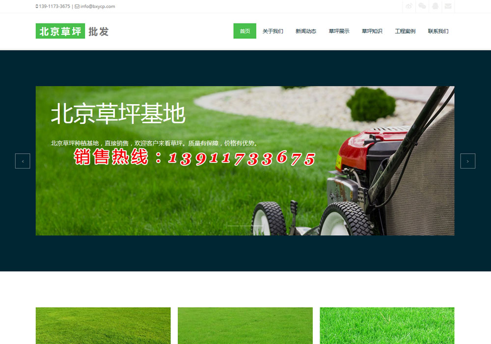 草坪种植批发销售wordpress模板