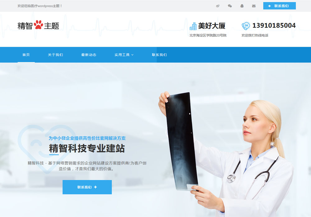 医疗医药行业公司网站wordpress模板