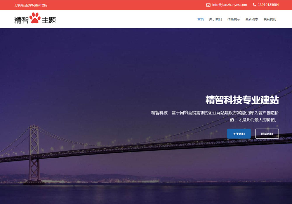 适合手新用的wordpress企业模板